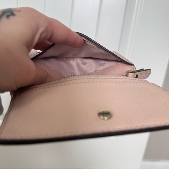 Kate Spade Margaux Small Key Ring Wallet Colorblock Pink Burgundy - Picture 7 of 8